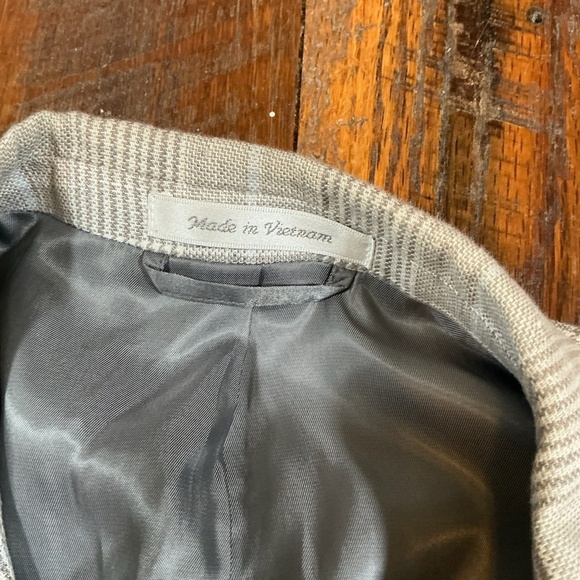 Lauren Ralph Lauren Men’s Plaid Linen Blazer Sport Coat Beige Gray 42R - Picture 10 of 14